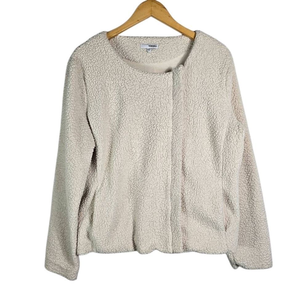 Universal Thread Soft Beige Teddy Jacket Size Xl